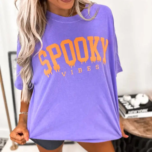 Spooky Vibes Violet Graphic Tee