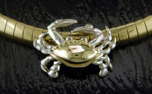 14K/SS Crab Slide