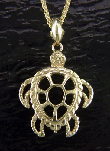 14K Sea Turtle Pendant