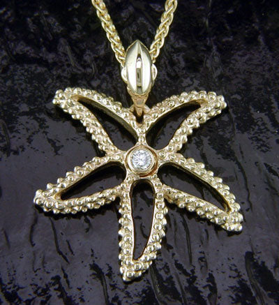 14K Starfish Pendant