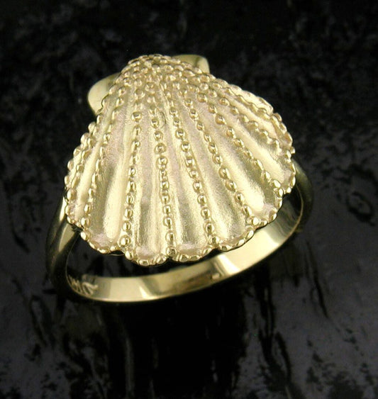 14K Scallop Ring